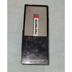 Vintage Gillette Techmatic Adjustable Razor and Black Plastic Case